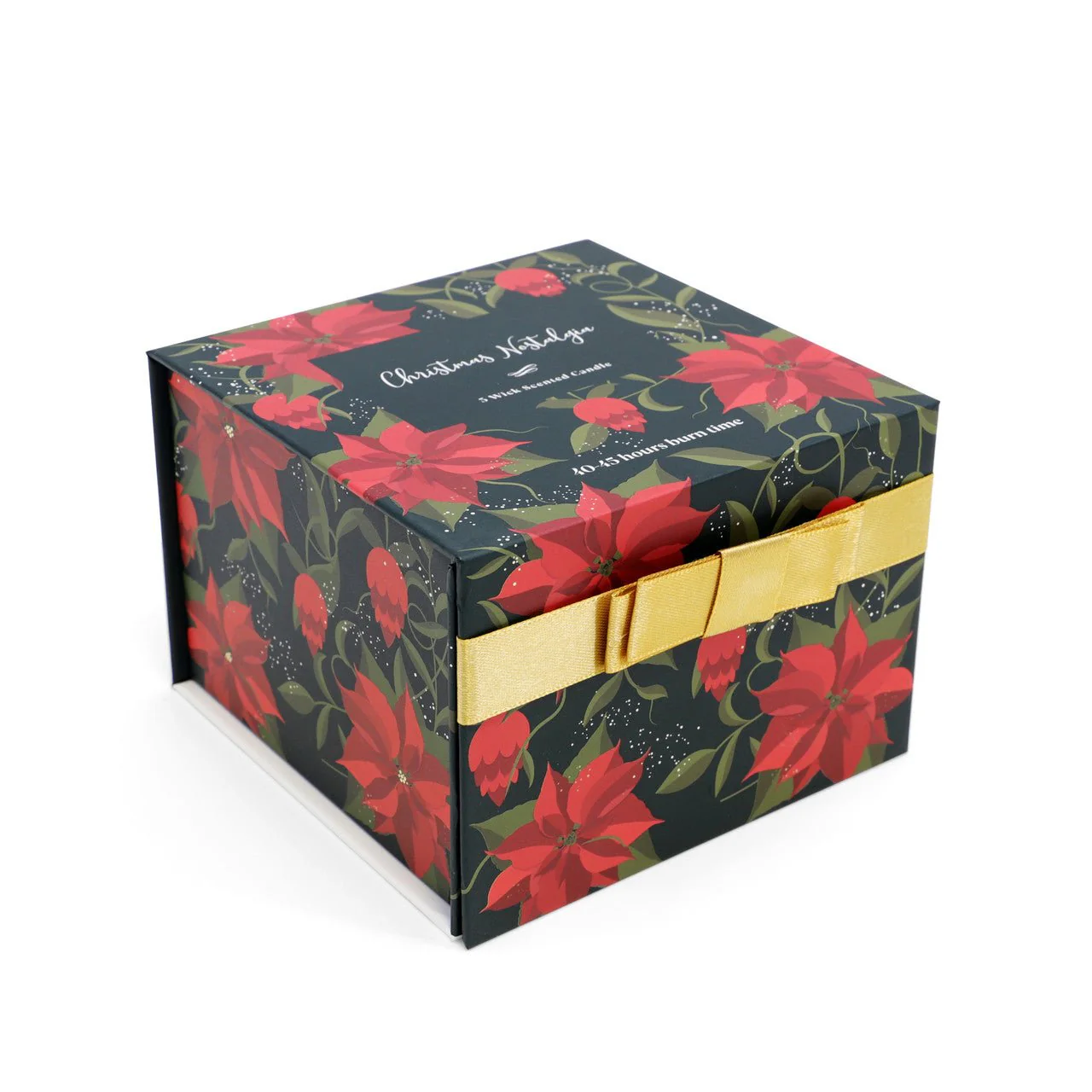 TIPPERARY CRYSTAL Poinsettia 3 Wick Candle - Christmas Nostalgia - Image 2