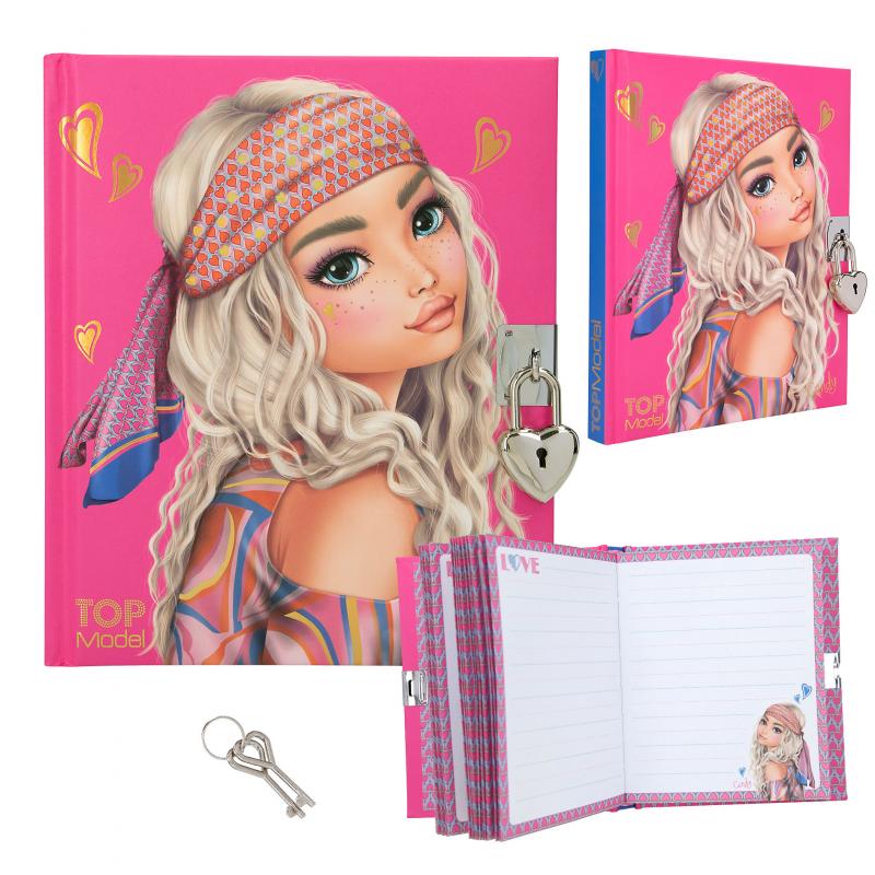 Topmodel Diary With Padlock Seventies
