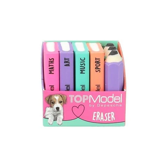 Topmodel Eraser Set Mini School Books & Pencils
