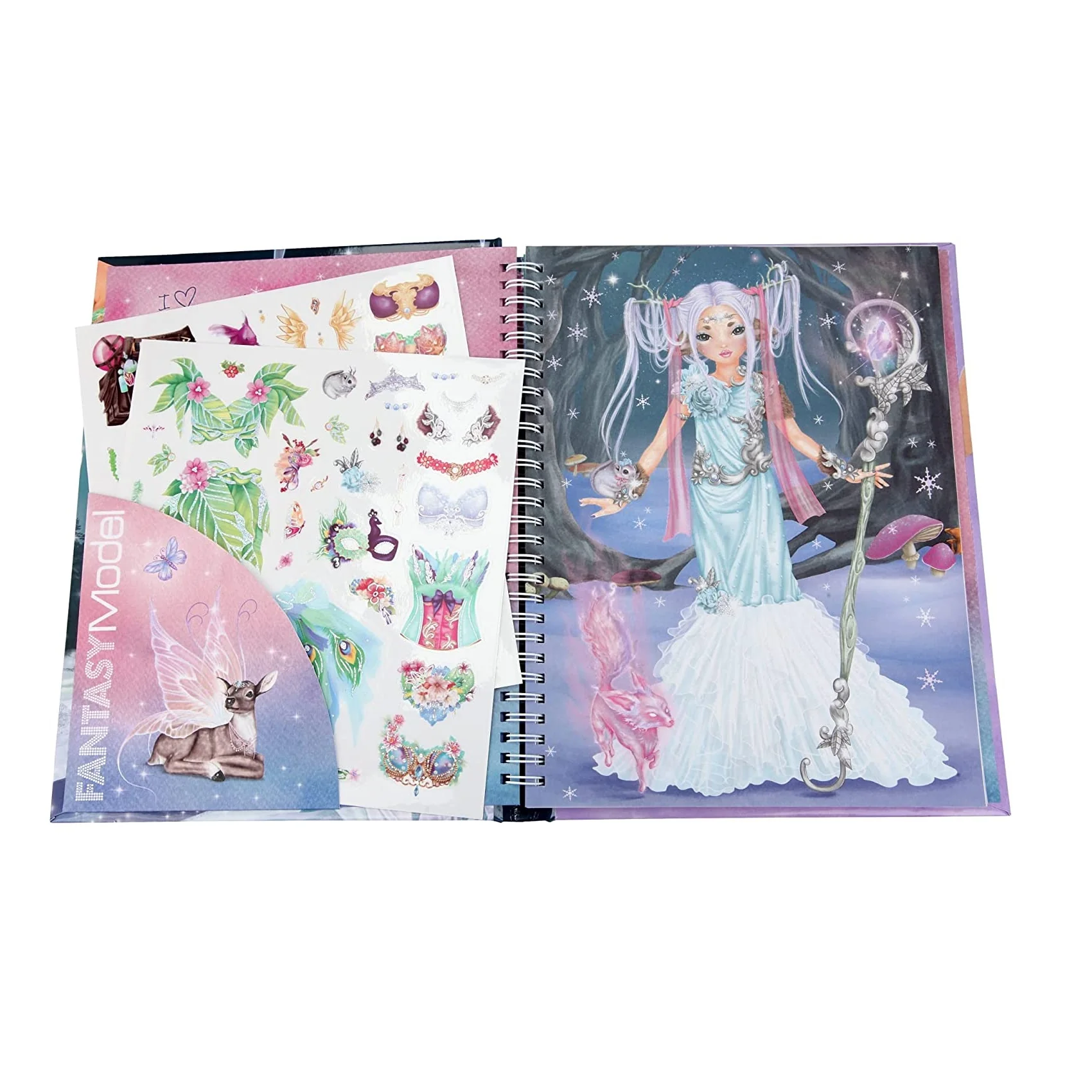 TOPModel Fantasy Colouring Book with Light and Sound in Iceprincess Design - Image 2