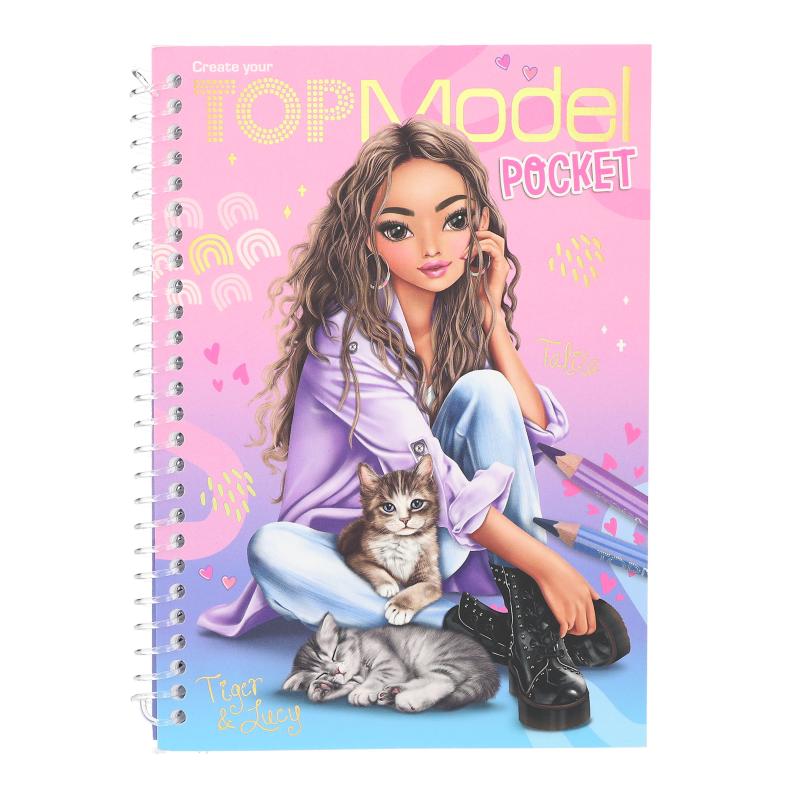 TopModel Pocket Colouring & Sticker Book
