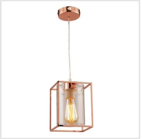 Tower Square Copper Pendant