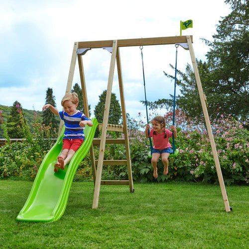 TP Forest Multiplay Single Wooden Swing & Slide Set
