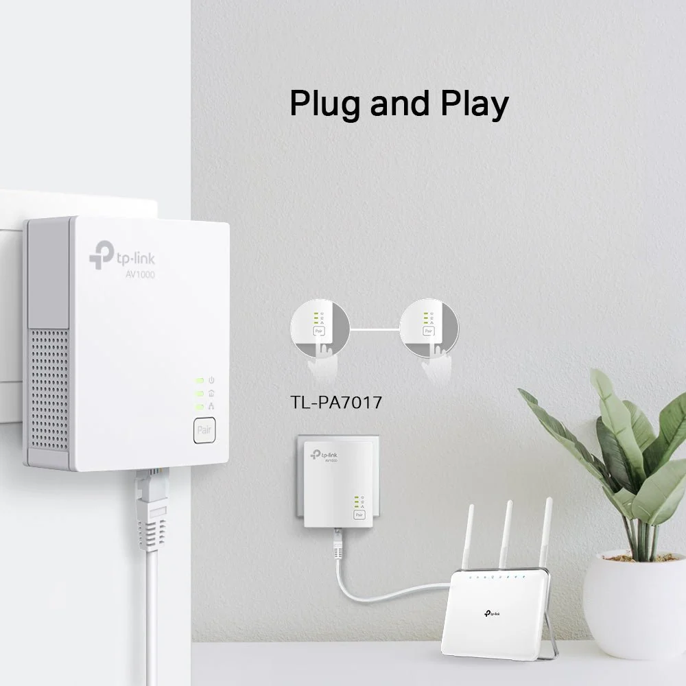 TP-Link AV1000 Gigabit Powerline Starter Kit PA7017KIT - Image 6