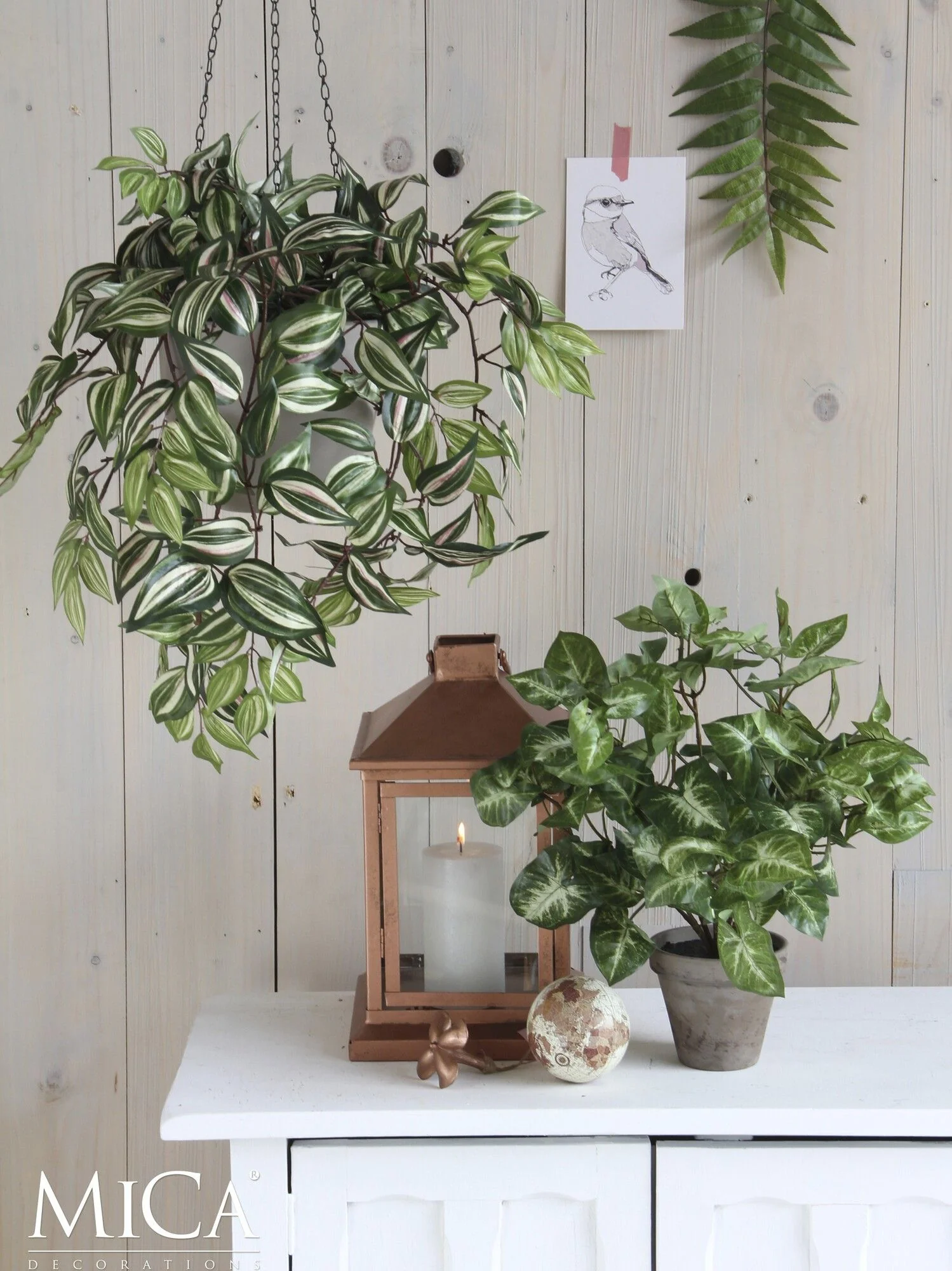 Tradescantia Hanging Artificial Plant 54cm - Image 4