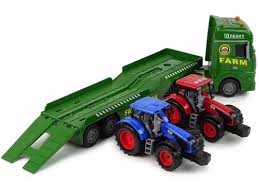 Transporter Truck With 2 Tractors With Sound & Lights 1/12 SCALE