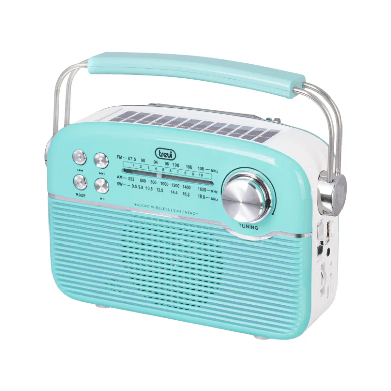 Trevi Retro Bluetooth Solar Portable Radio - Green