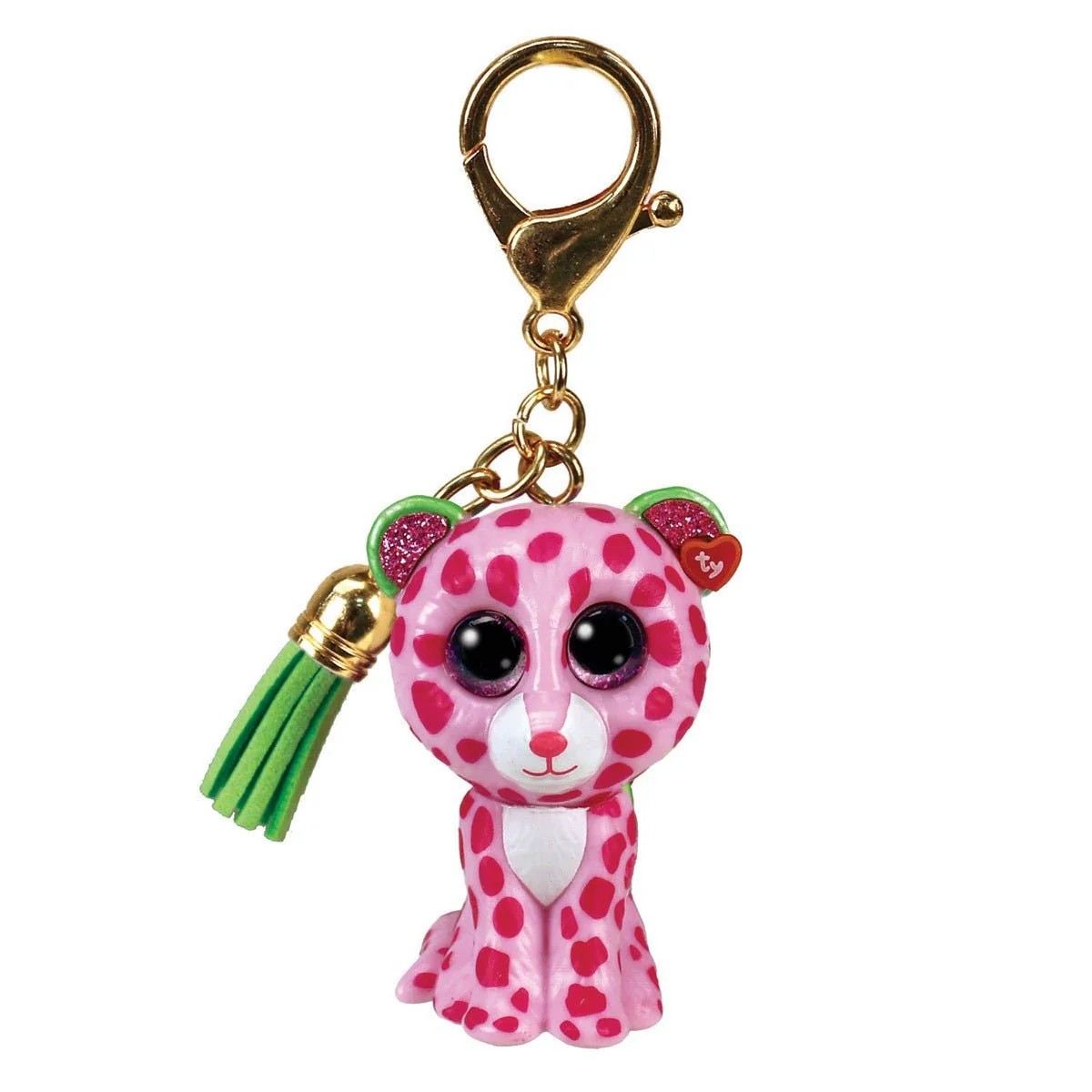 TY Glamour Leopard - Mini Boo - Key Clip