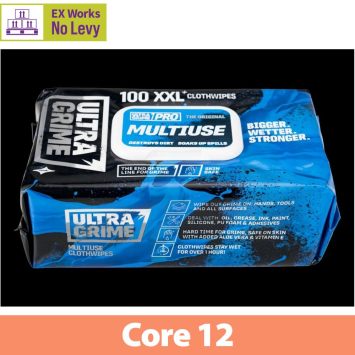 Ultra Grime - PRO XXL+ Multiuse Cloth wipes 100 Pack