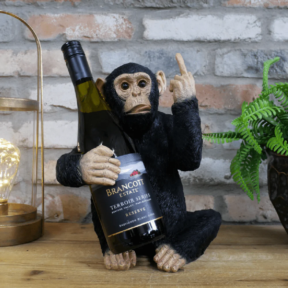 Up Yours Monkey Wine Bottle Holder 30cm - Image 2