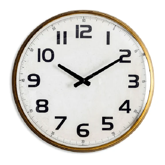 Vintage Station Wall Clock with Convex Glass
