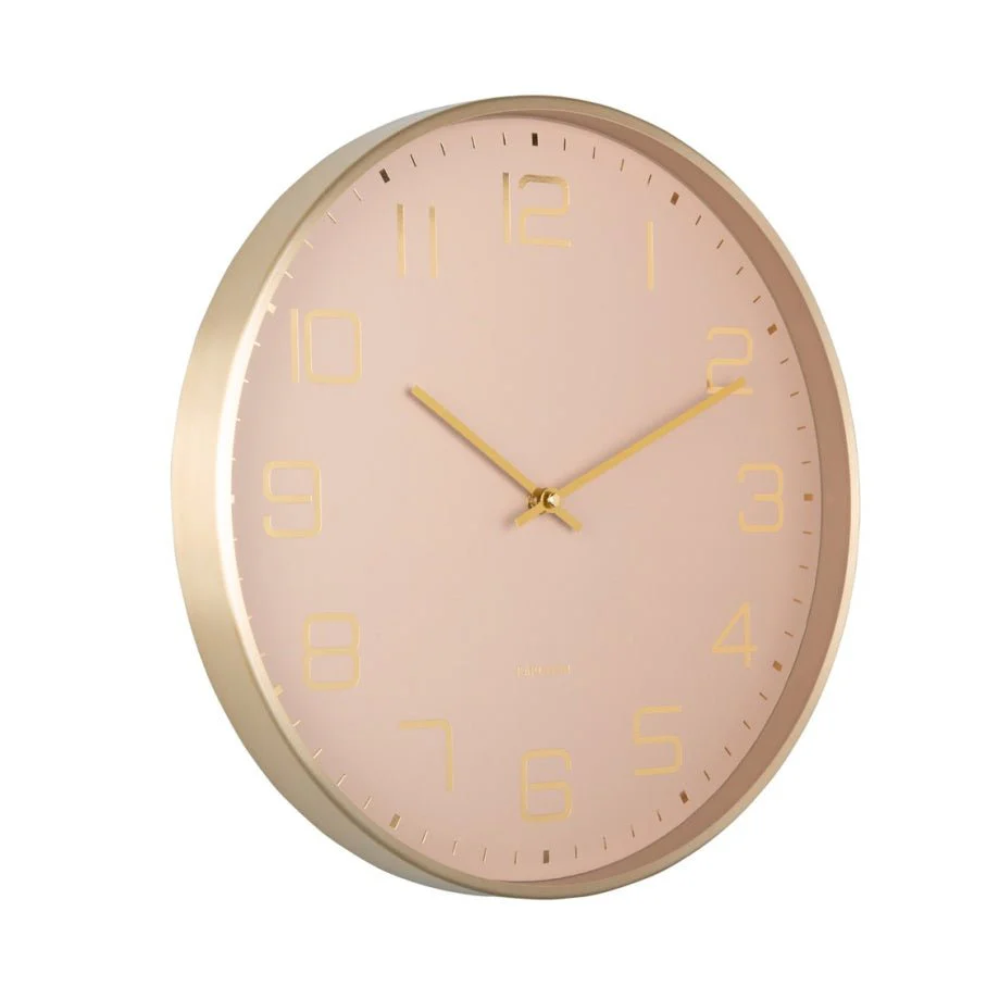 Wall Clock Elegance Glow Soft Brown