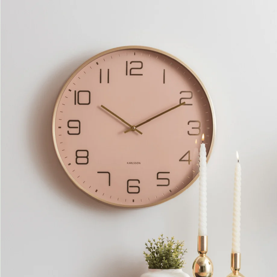 Wall Clock Elegance Glow Soft Brown - Image 2