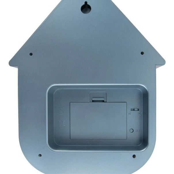 Wall Clock Modern Cuckoo Metallic Dark Blue - Image 3