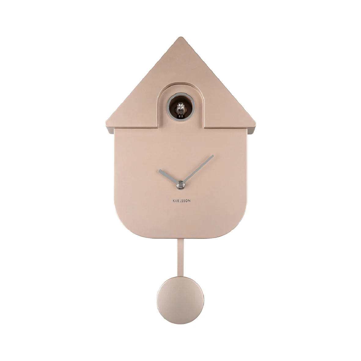 Wall Clock Modern Cuckoo Metallic Rose Gold - Image 2