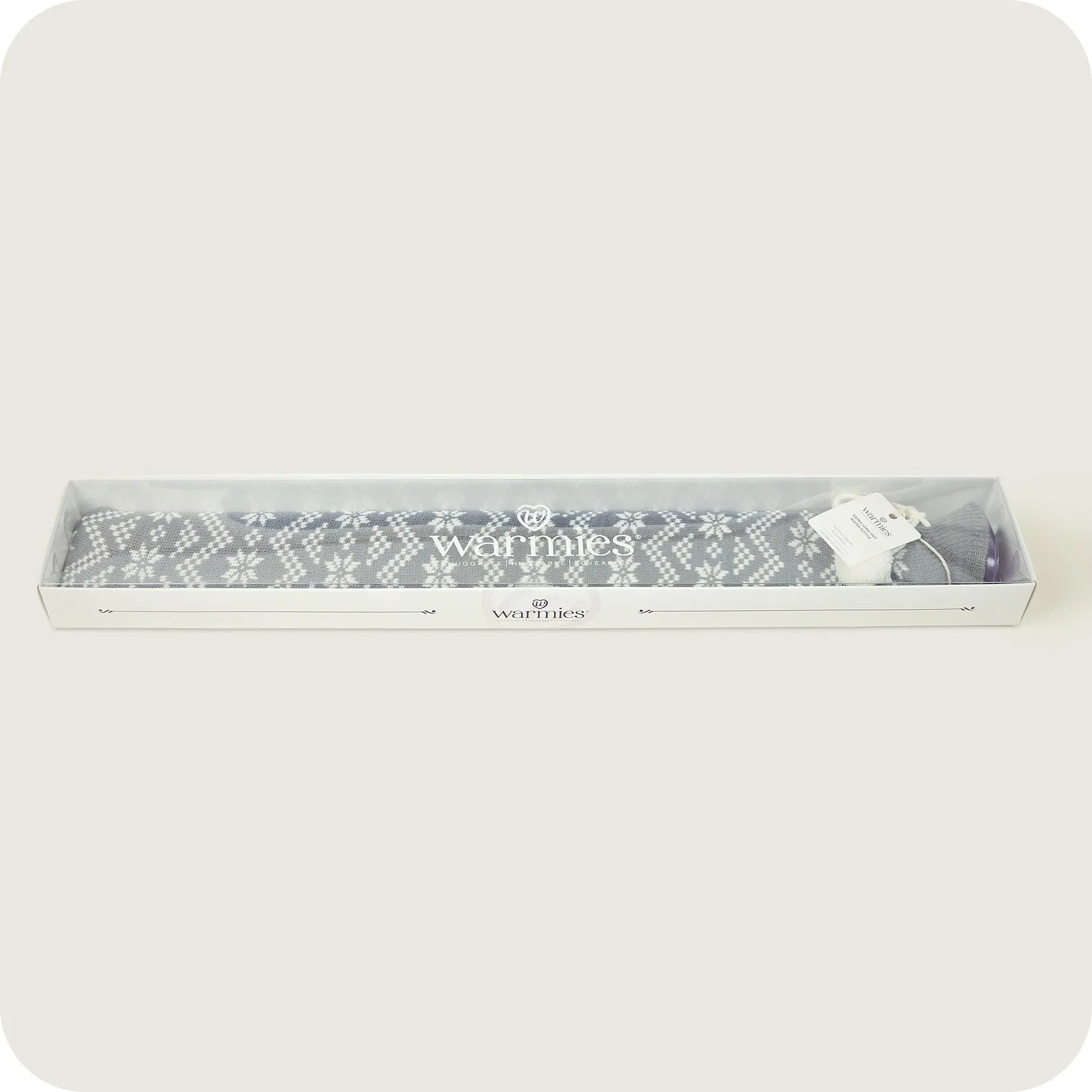 Warmies Long Hot Water Bottle Grey Nordic - Image 2