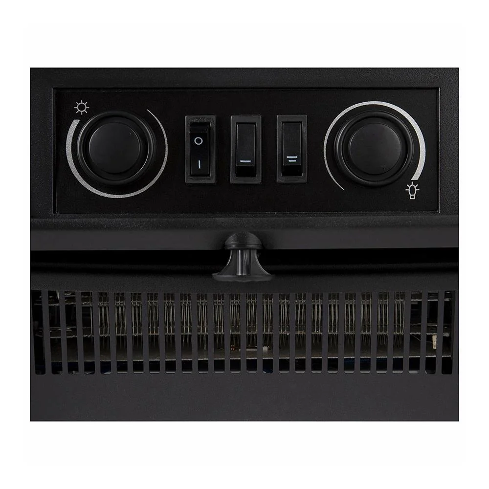 Warmlite 2Kw Electric Stove Heater Led Log Flame Effect - Black - Image 4