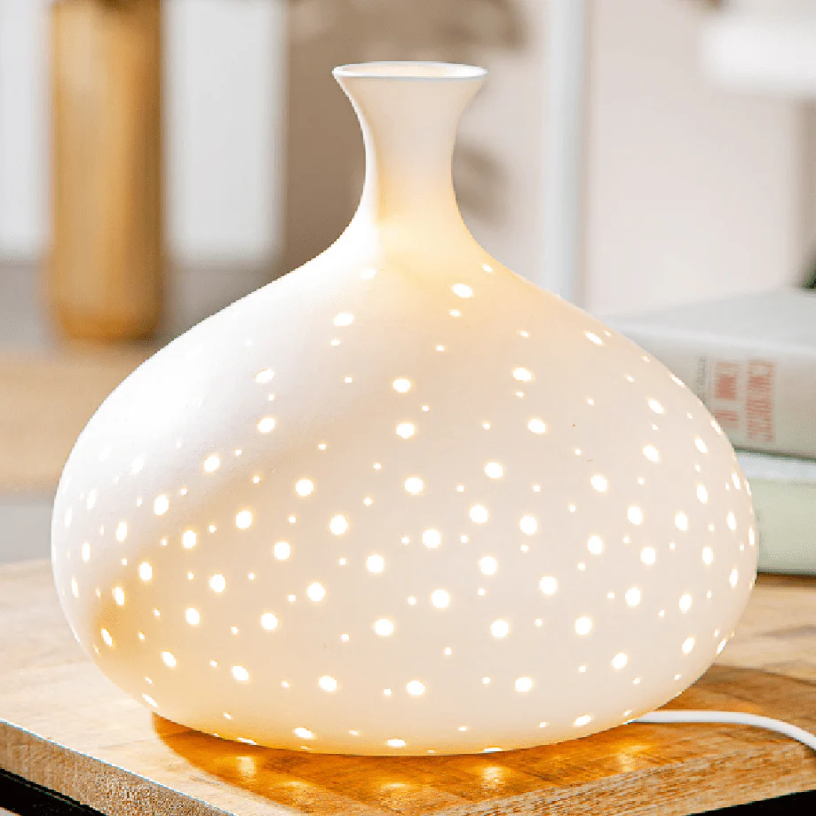 White Porcelain Galaxy Table Lamp 22cm