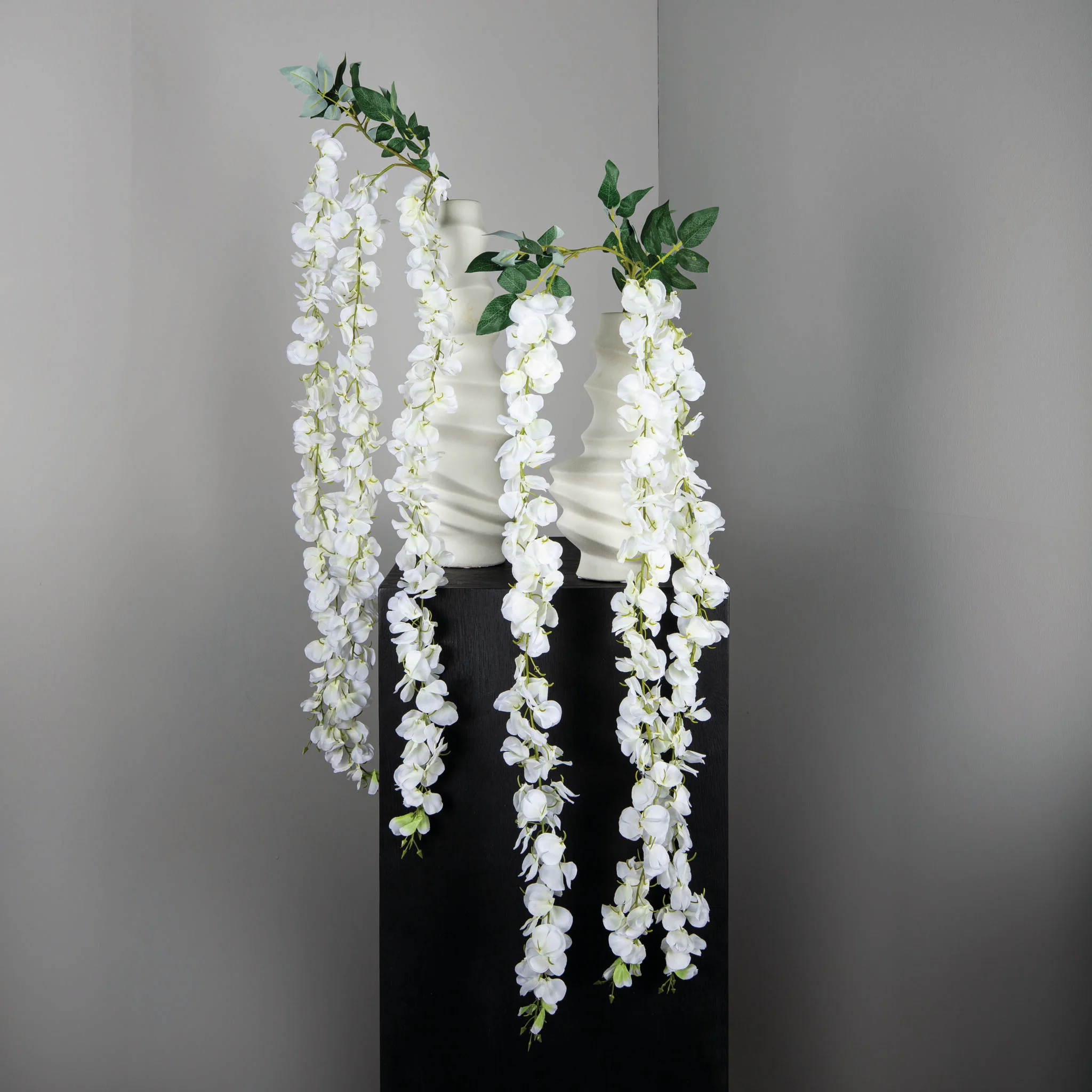 White Wisteria 167cm Hanging Artificial Flower - Image 2