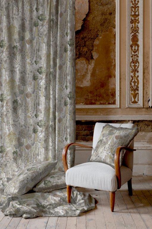 Wildflowers 66"x 90" Lined Eyelet Curtains Natural - Image 2
