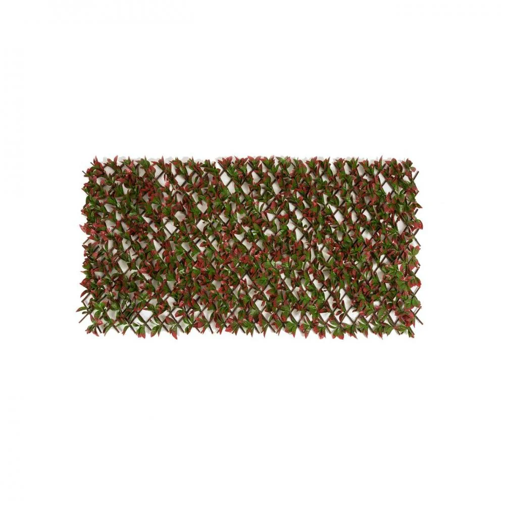 WonderWal Artificial Red Variegated Beech Trellis - 100cm x 200cm - Image 2