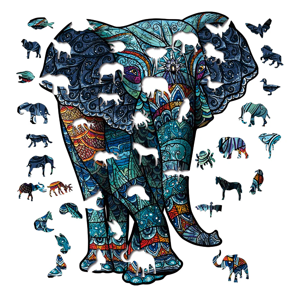 Wooden Puzzle 300pcs - Elephant - Image 2