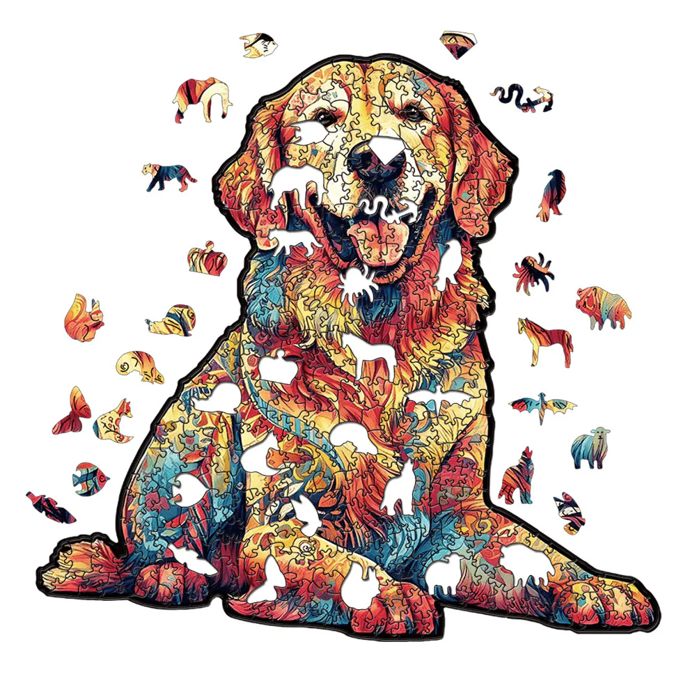 Wooden Puzzle 300pcs - Golden Retriever - Image 2