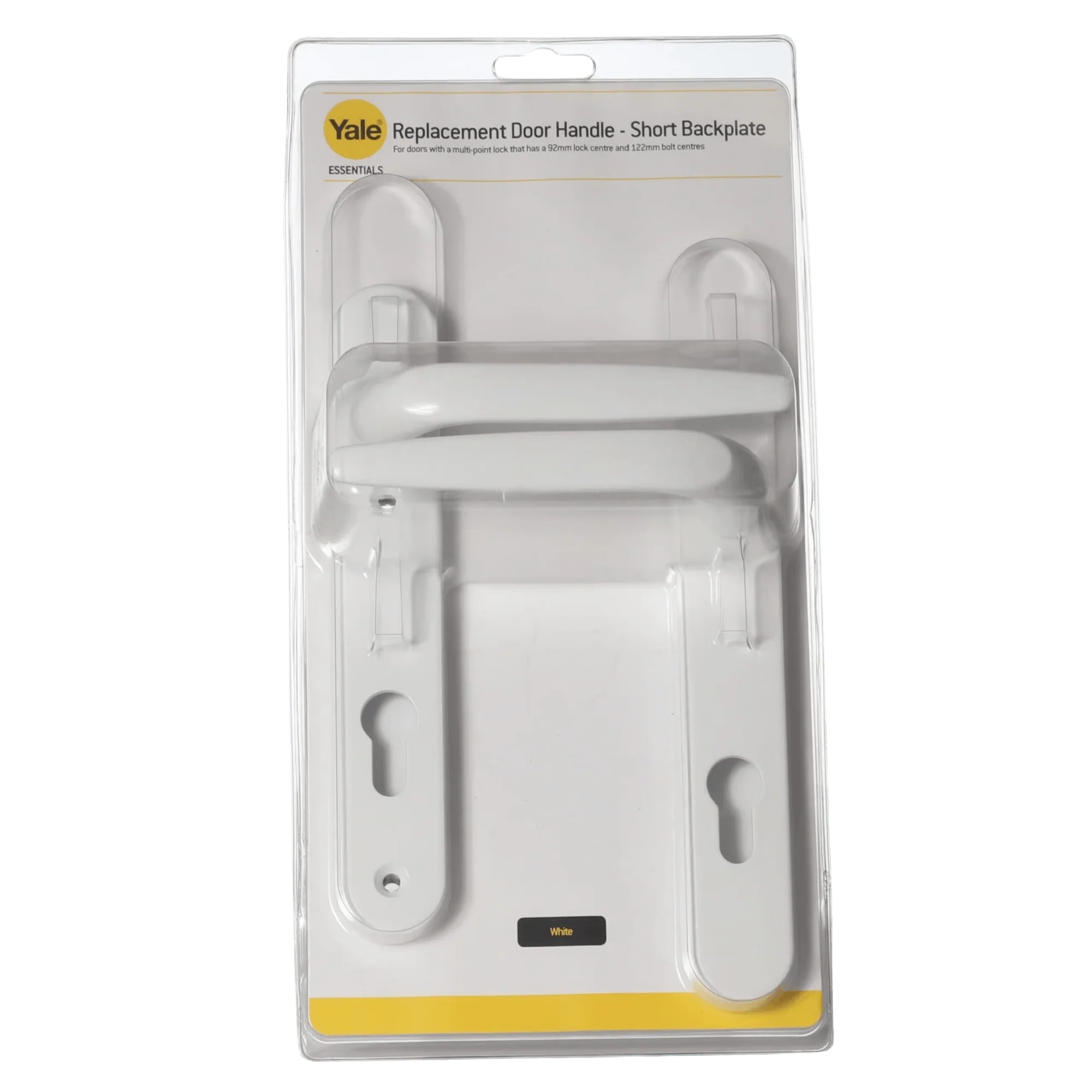 Yale Essentials Replacement Short Backplate Handle White