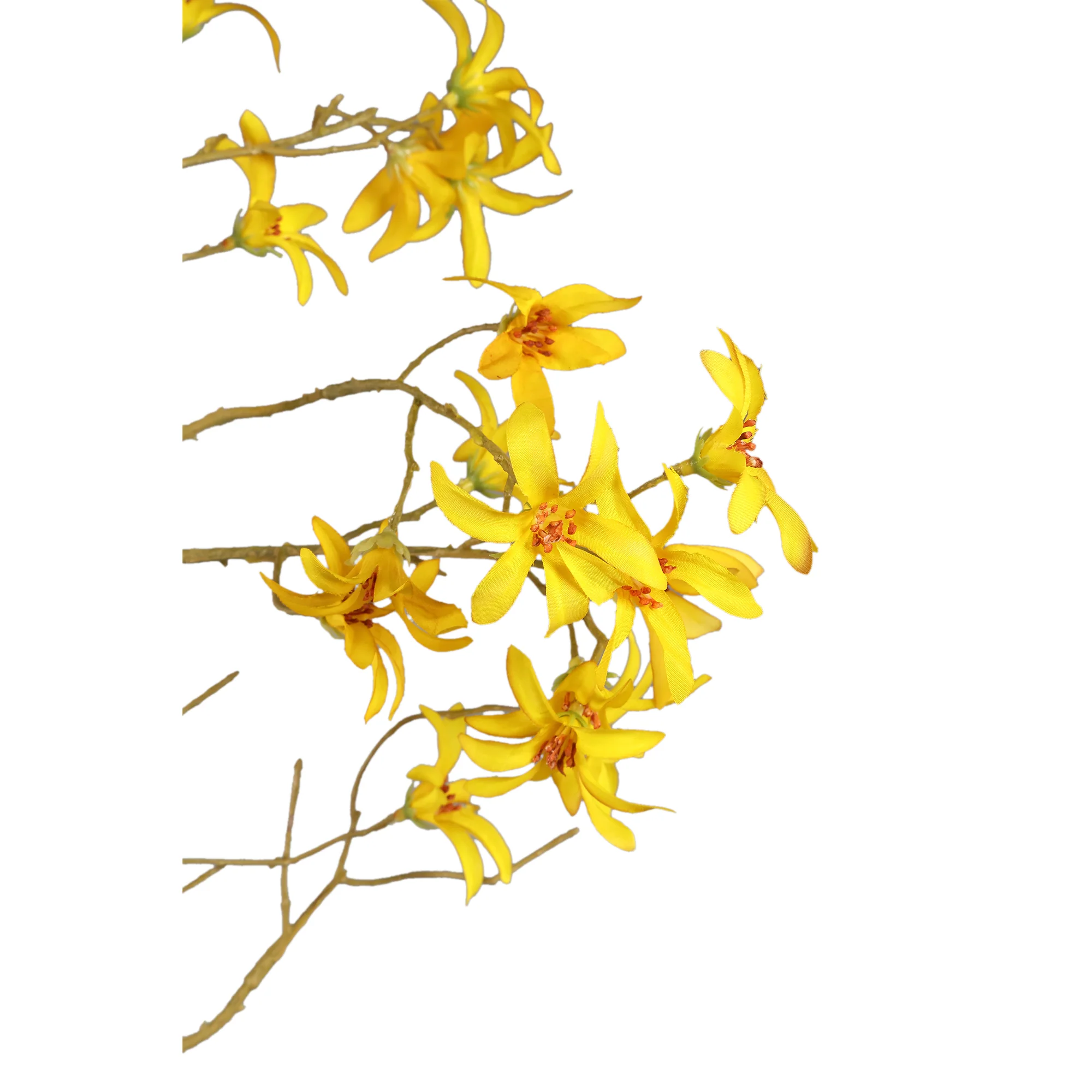 Yellow Wild Orchid Spray Artificial Flower - Image 2
